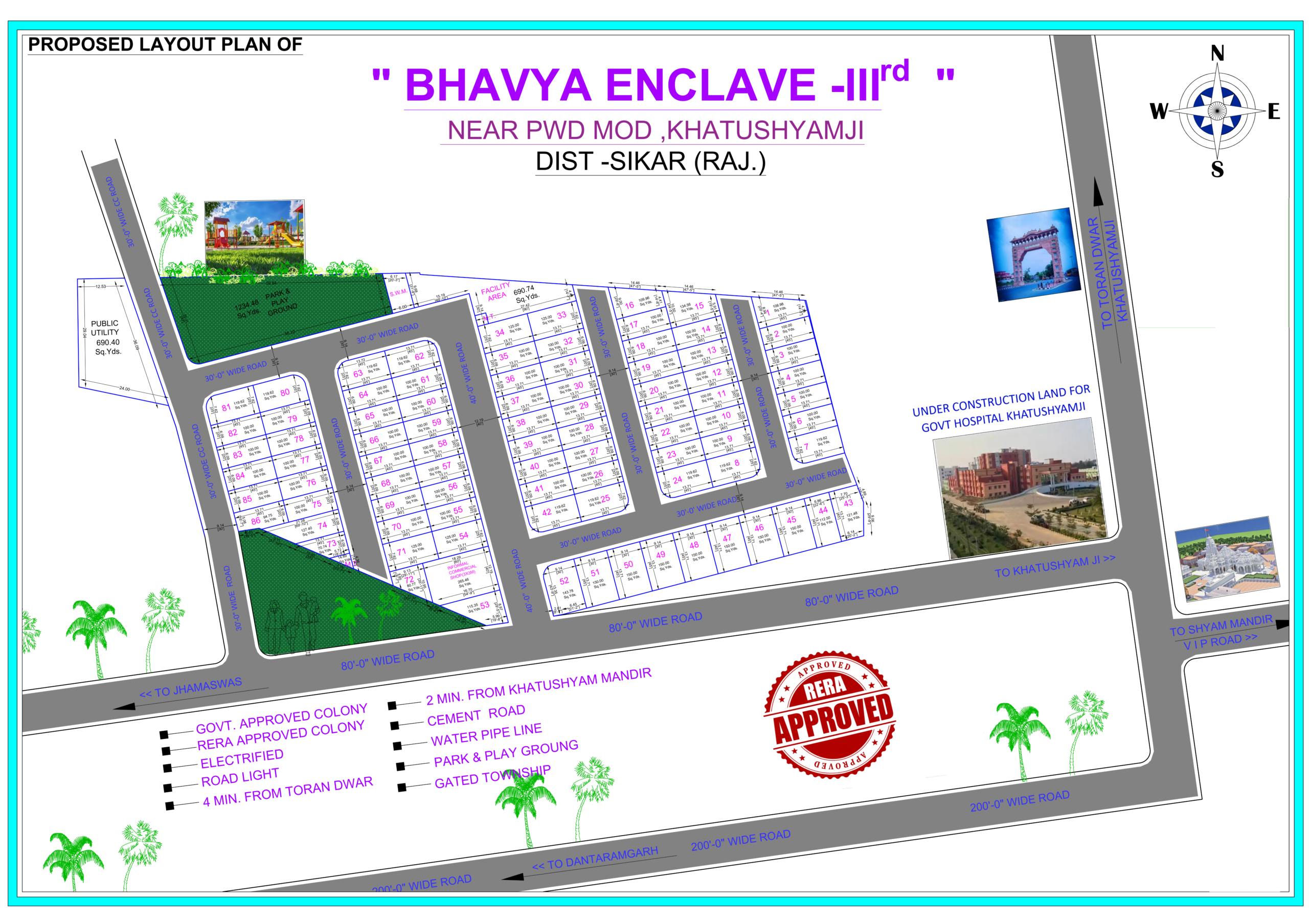 Layout Map of Bhavya Enclave - III